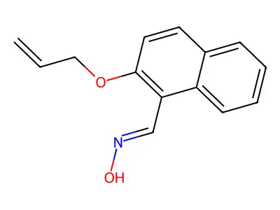 1-Naphthalenecarboxaldehyde, 2-(2-propenyloxy)-, oxime structure