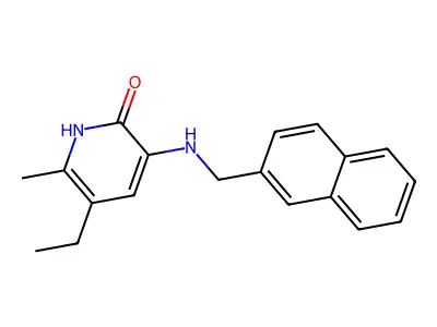 3-((2-Naphthylmethyl)amino)-5-ethyl-6-methylpyridin-2(1H)-one structure
