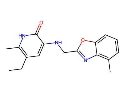 3-((4-Methylbenzoxazol-2-ylmethyl)amino)-5-ethyl-6-methlpyridin-2(1H)-one structure