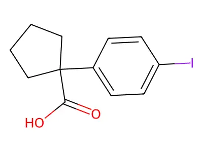 1-(4-Iodophenyl)cyclopentanecarboxylic acid structure
