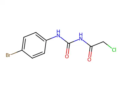 N-[(4-bromophenyl)carbamoyl]-2-chloroacetamide structure