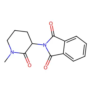 2-[(3S)-1-Methyl-2-oxopiperidin-3-yl]-1H-isoindole-1,3(2H)-dione structure