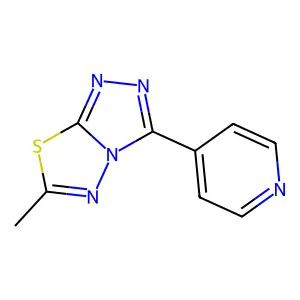 1,2,4-Triazolo[3,4-b][1,3,4]thiadiazole, 6-methyl-3-(4-pyridinyl)- structure