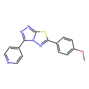 6-(4-Methoxyphenyl)-3-pyridin-4-yl-[1,2,4]triazolo[3,4-b][1,3,4]thiadiazole structure