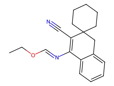 4-Propionylamino-3-cyano-1,2-dihydrospiro(naphthalene-2,1'-cyclohexane) structure