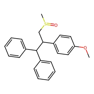 1-Methoxy-4-(3-methylsulfinyl-1,1-diphenylpropan-2-yl)benzene structure