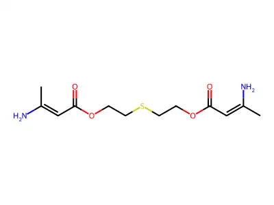 2-[2-(3-Aminobut-2-enoyloxy)ethylsulfanyl]ethyl 3-aminobut-2-enoate structure