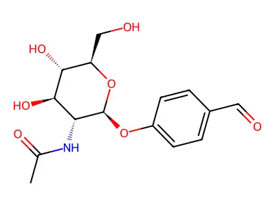4-Formylphenyl 2-(acetylamino)-2-deoxyhexopyranoside structure