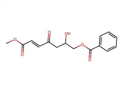 (2-Hydroxy-7-methoxy-4,7-dioxohept-5-enyl) benzoate structure