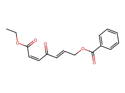 (7-Ethoxy-4,7-dioxohepta-2,5-dienyl) benzoate structure