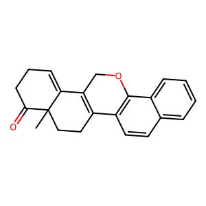 6-Oxabenz(3,4)-D-homoestra-1,3,5(10),8,14-pentaen-17-one structure