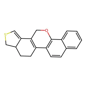 3,4,5,13-tetrahydro-3H-2-benzothieno(5,4-d)naphtho(1,2-b)pyran structure