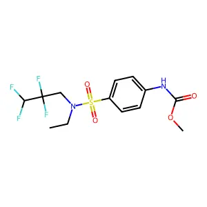 Methyl 4-{[ethyl(2,2,3,3-tetrafluoropropyl)amino]sulfonyl}phenylcarbamate structure