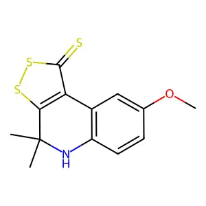 8-methoxy-4,4-dimethyl-4,5-dihydro-1H-[1,2]dithiolo[3,4-c]quinoline-1-thione structure