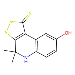 8-hydroxy-4,4-dimethyl-5H-dithiolo[3,4-c]quinoline-1-thione structure