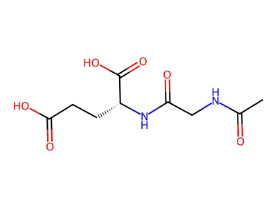 D-Glutamic acid, N-(N-acetylglycyl)- structure