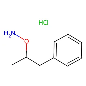 O-(1-Phenylpropan-2-yl)hydroxylamine--hydrogen chloride (1/1) structure