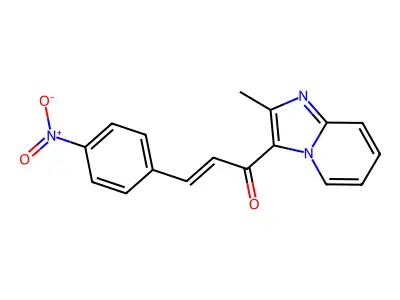 1-(2-Methylimidazo[1,2-a]pyridin-3-yl)-3-(4-nitrophenyl)prop-2-en-1-one structure