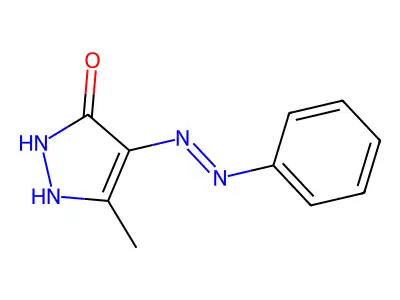 4-Phenylhydrazono-3-methyl-2-pyrazolin-5-one structure