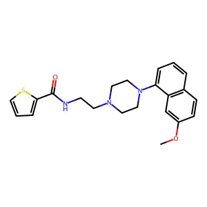 N-(2-(4-(7-Methoxy-1-naphthalenyl)-1-piperazinyl)ethyl)-2-thiophenecarboxamide structure