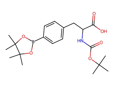 Boc-4-pinicalborane-L-phenylalanine structure