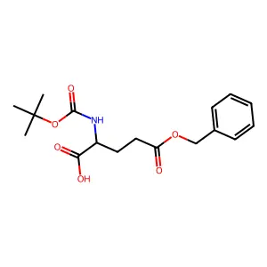 L-Glutamic acid, N-((1,1-dimethylethoxy)carbonyl)-, 5-(phenylmethyl) ester structure