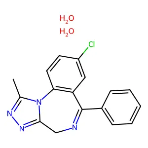 Alprazolam dihydrate structure