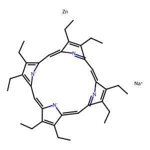 21H,23H-Porphine, 2,3,7,8,12,13,17,18-octaethyl-, zinc complex structure
