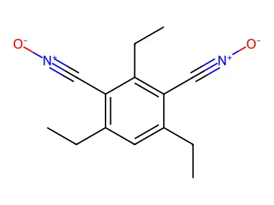 1,3-Benzenediacetonitrile, 2,4,6-triethyl-, N1,N3-dioxide structure