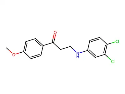 3-(3,4-Dichloroanilino)-1-(4-methoxyphenyl)-1-propanone structure
