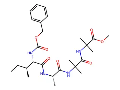 Z-Ile-ala-aib-ome structure