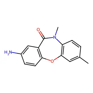 2-Amino-7,10-dimethyl-dibenz(b,f)(1,4)oxazepin-11-(10H)-one structure