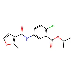 Furancarboxanilide deriv. structure