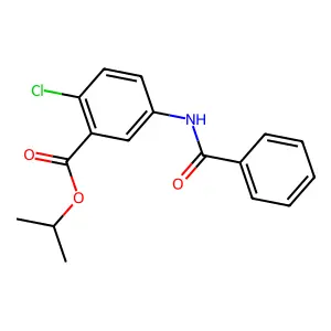 Benzoic acid, 5-(benzoylamino)-2-chloro-, 1-methylethyl ester structure