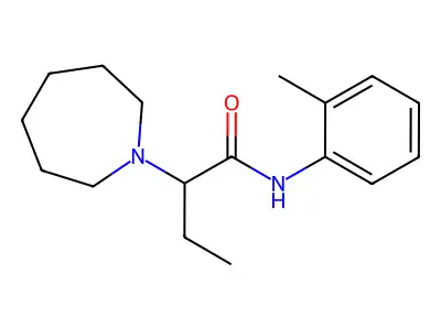 2-(Azepan-1-yl)-N-(2-methylphenyl)butanimidic acid structure