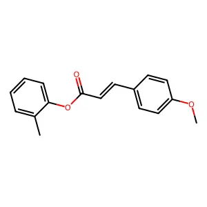 2-methylphenyl (2E)-3-(4-methoxyphenyl)prop-2-enoate structure