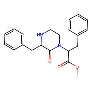 Methyl 3-phenyl-3-(2'-oxo-3'-benzyl-1'-piperazinyl)propionate structure