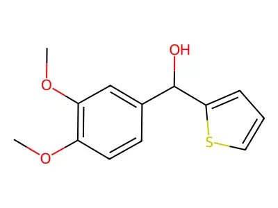 (3,4-Dimethoxyphenyl)(thiophen-2-yl)methanol structure