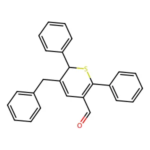 3-Benzyl-2,6-diphenyl-2H-thiopyran-5-carbaldehyde structure