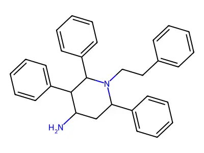 4-Piperidinamine, 1-(2-phenylethyl)-2,3,6-triphenyl- structure