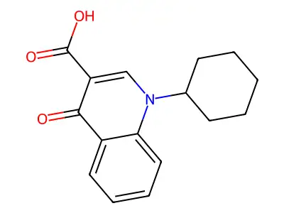 1-Cyclohexyl-4-oxo-1,4-dihydroquinoline-3-carboxylic acid structure