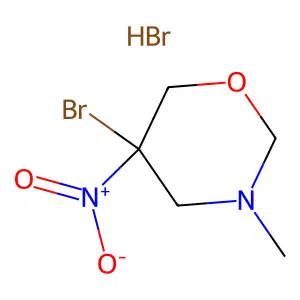 2H-1,3-Oxazine, tetrahydro-5-bromo-3-methyl-5-nitro-, hydrobromide structure