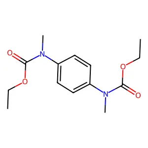 Diethyl 1,4-phenylenebis(methylcarbamate) structure