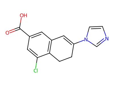 2-Naphthalenecarboxylic acid, 5,6-dihydro-4-chloro-7-(1H-imidazol-1-yl)- structure