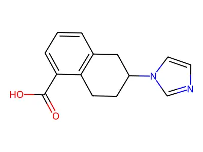 1-Naphthalenecarboxylic acid, 5,6,7,8-tetrahydro-6-(1H-imidazol-1-yl)- structure