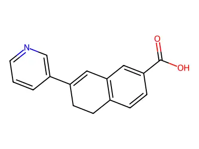 2-Naphthalenecarboxylic acid, 5,6-dihydro-7-(3-pyridinyl)- structure