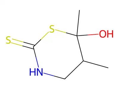 6-Hydroxy-5,6-dimethyl-1,3-thiazinane-2-thione structure