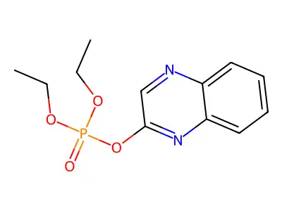 Phosphoric acid, diethyl 2-quinoxalinyl ester structure