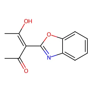 3-(3H-1,3-benzoxazol-2-ylidene)pentane-2,4-dione structure