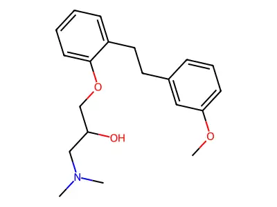 1-(2-(3-Methoxyphenyl)ethyl)phenoxy-3-(dimethylamino)-2-propanol structure